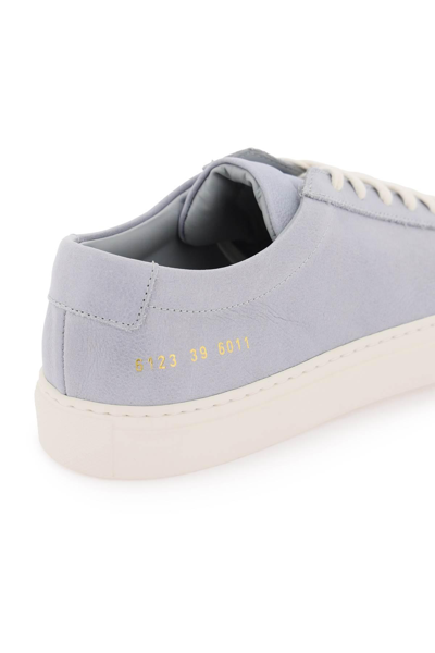 Common Projects Suede Original Achilles Sneakers In Light Blue