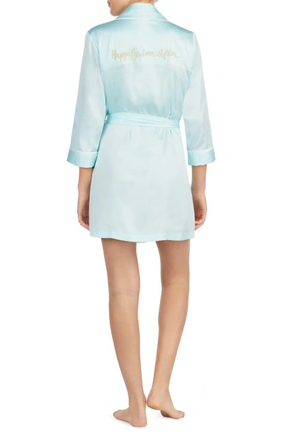 Shop Kate Spade Happily Ever After Charmeuse Short Robe In Air