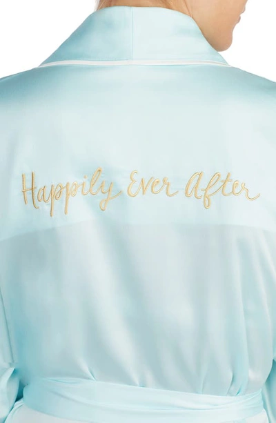 Shop Kate Spade Happily Ever After Charmeuse Short Robe In Air