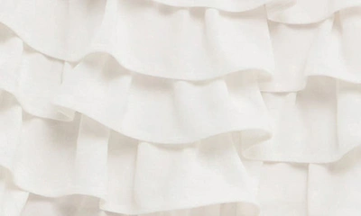 Endless Rose Smocked Tiered Ruffle Miniskirt In Off White