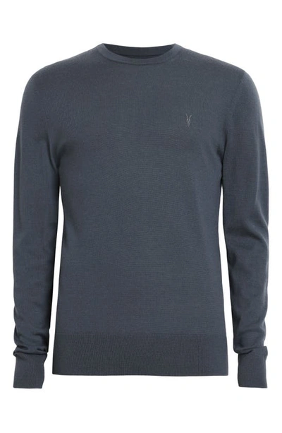 Shop Allsaints Mode Slim Fit Wool Sweater In Beetle Blue