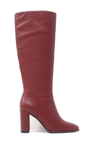 Kenneth Cole New York Lowell Knee High Boot In Rio Red Leather