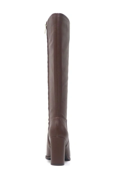 Kenneth Cole New York Women's Lowell Tall Block Heel Boots In Chocolate