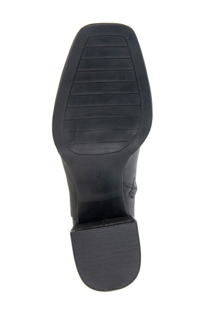 Shop Kenneth Cole New York Edie Block Heel Bootie In Black Leather