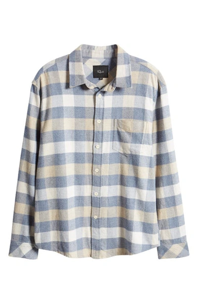 Shop Rails Forrest Check Flannel Button-up Shirt In Mist Birch Oat Heather