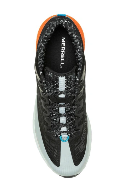 Shop Merrell Agility Peak 5 Gore-tex® Waterproof Running Shoe In Black/ Tangerine