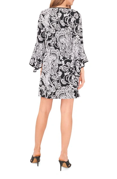 Shop Chaus Bell Sleeve Dress In Black/ White