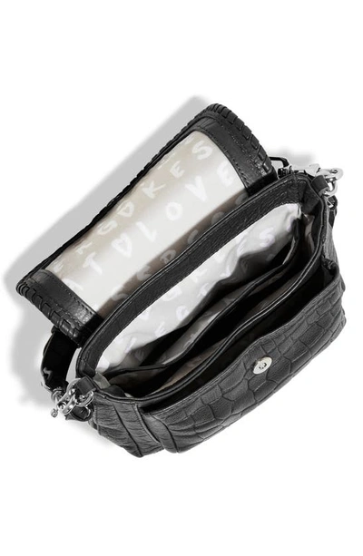 Shop Aimee Kestenberg Mini All For Love Convertible Leather Crossbody Bag In Black Croco