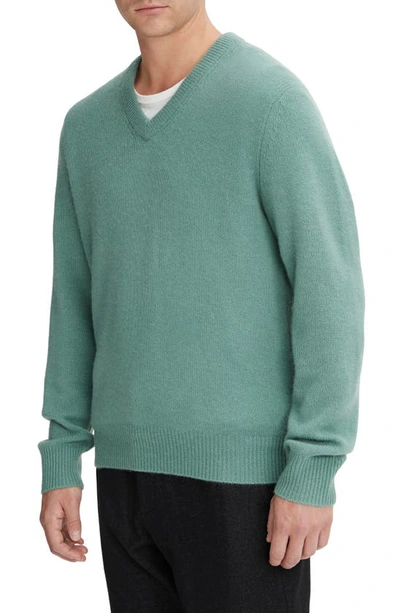 Shop Vince Cashmere V-neck Sweater In Mineral Green