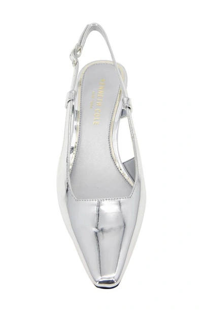 Shop Kenneth Cole New York Martha Kitten Heel Slingback Pump In Silver