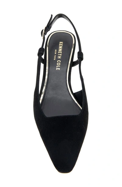 Shop Kenneth Cole New York Martha Kitten Heel Slingback Pump In Black Suede