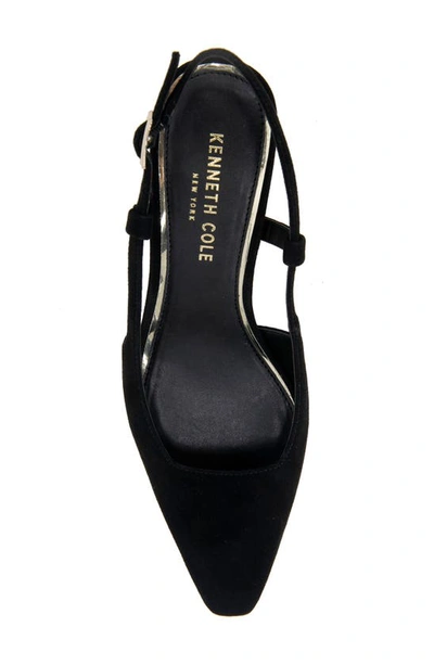 Shop Kenneth Cole New York Martha Kitten Heel Slingback Pump In Black Suede