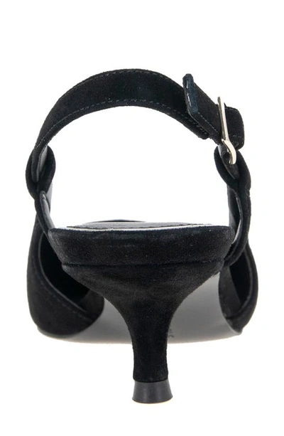 Shop Kenneth Cole New York Martha Kitten Heel Slingback Pump In Black Suede