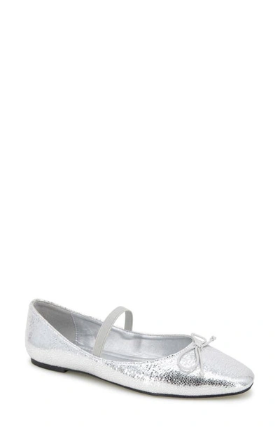 Shop Kenneth Cole New York Myra Ballet Flat In Silver Metallic