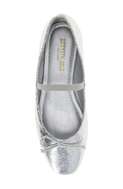Kenneth Cole New York Myra Ballet Flat In Silver Metallic