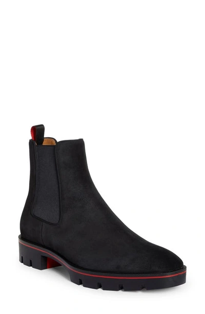 Christian Louboutin Mens Black Melon Flat Calf Black 9 In Bk01-black
