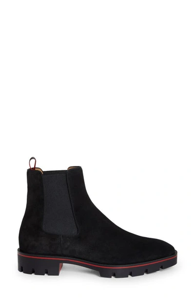 Christian Louboutin Mens Black Melon Flat Calf Black 9 In Bk01-black