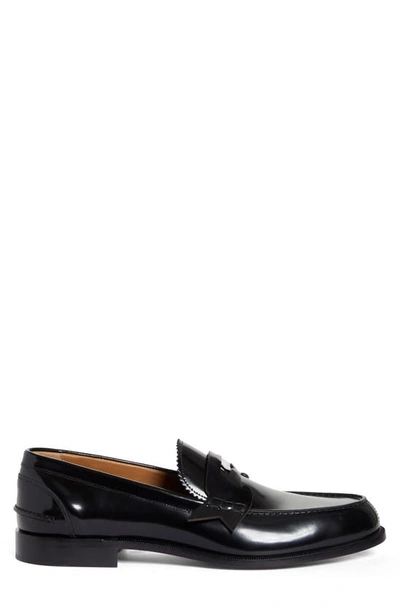 Shop Christian Louboutin Penny Loafer In Bk01-black