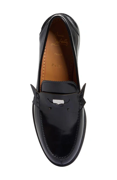 Shop Christian Louboutin Penny Loafer In Bk01-black