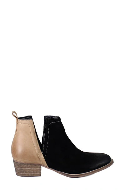 Shop Diba True Stop By Bootie In Black/ Cognac