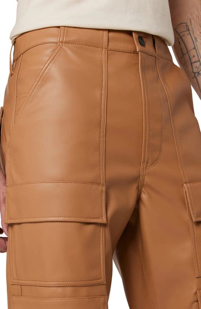 Shop Hudson Achea Faux Leather Cargo Pants In Lefty