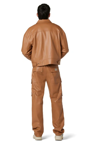 Shop Hudson Achea Faux Leather Cargo Pants In Lefty