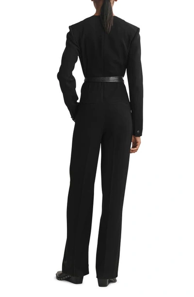 Shop Rag & Bone Sonia Plunge Crepe Jumpsuit In Black