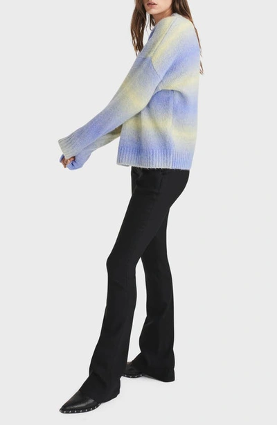 Shop Rag & Bone Holly Ombré Stripe Alpaca Blend Sweater In Purple Multi