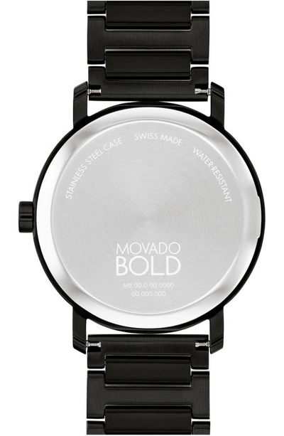 Movado Men's Bold Evolution 2.0 Swiss Quartz Ionic Plated Black Steel Watch 40mm In Black