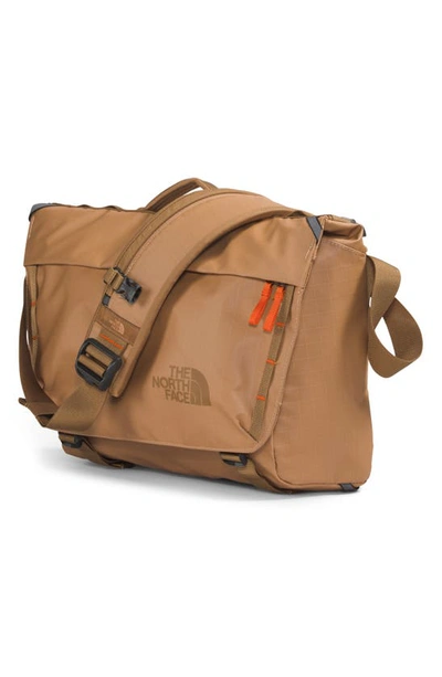 Shop The North Face Base Camp Voyager Messenger Bag In Almond Butter/brown/ Mandarin