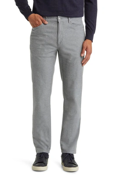 Shop Peter Millar Mountainside Five-pocket Flannel Pants In British Grey