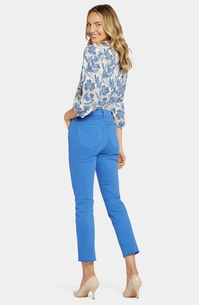 Shop Nydj Sheri Frayed Hem Slim Jeans In Swing Blue