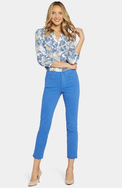 Shop Nydj Sheri Frayed Hem Slim Jeans In Swing Blue