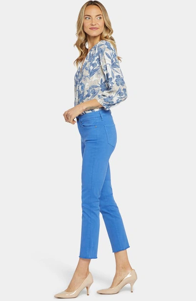 Shop Nydj Sheri Frayed Hem Slim Jeans In Swing Blue