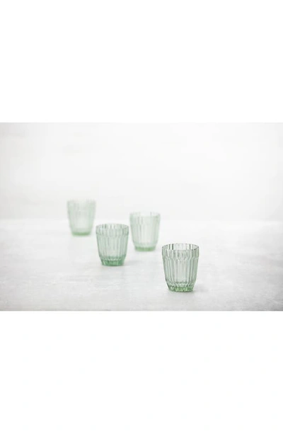 Shop Fortessa Archie Set Of 6 Sage Double Old Fashioned Glasses In Sage Green