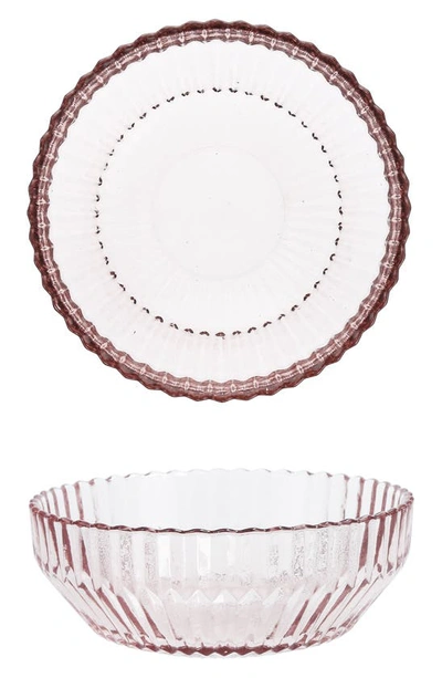 Fortessa Archie Set Of 4 Pink Cereal Bowls In Pink