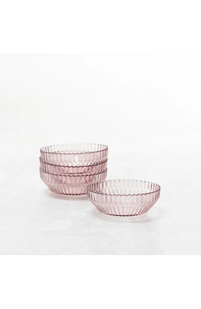 Fortessa Archie Set Of 4 Pink Cereal Bowls In Pink