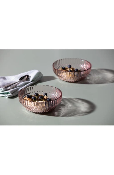 Fortessa Archie Set Of 4 Pink Cereal Bowls In Pink