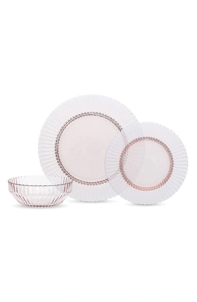 Fortessa Archie 12-piece Pink Dinnerware Set In Pink
