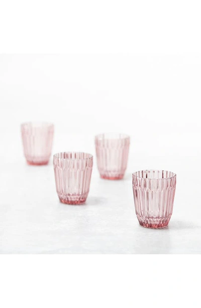 Shop Fortessa Archie Set Of 6 Pink Double Old Fashioned Glasses