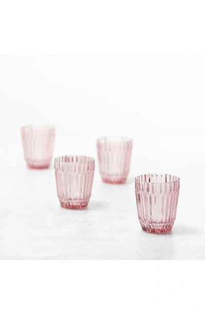 Fortessa Archie Set Of 6 Double Old Fashioned Glasses In Pink