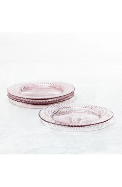Fortessa Archie Set Of 4 Pink Dinner Plates In Pink