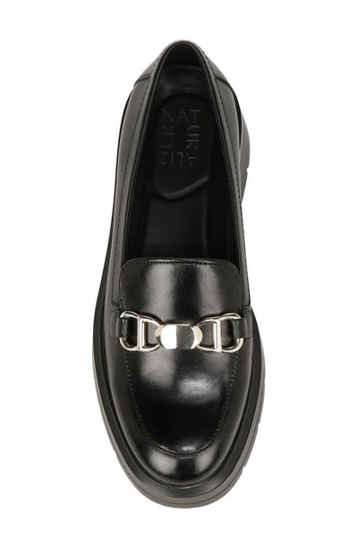 Shop Naturalizer Nina Platform Bit Loafer In Black Leather