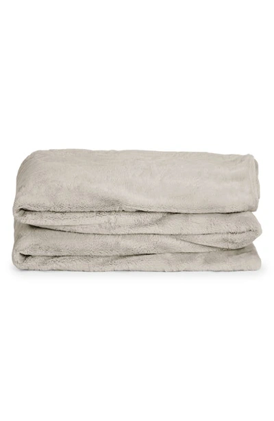 Cuddle Puddles Plush Throw Blanket In Greige Goose