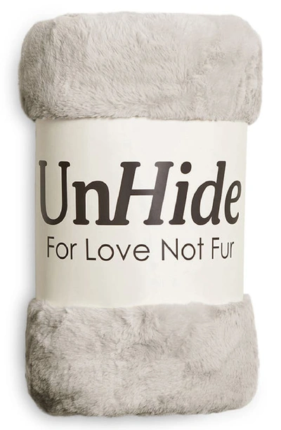 Shop Unhide Cuddle Puddles Plush Throw Blanket In Greige Goose
