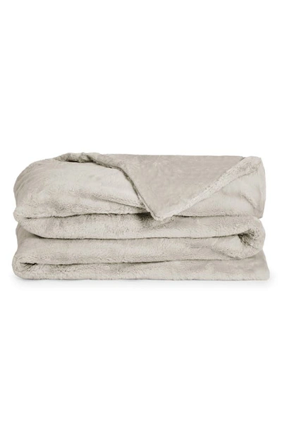 Shop Unhide Cuddle Puddles Plush Throw Blanket In Greige Goose