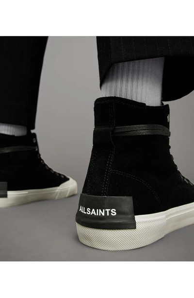Shop Allsaints Dumont High Top Sneaker In Black