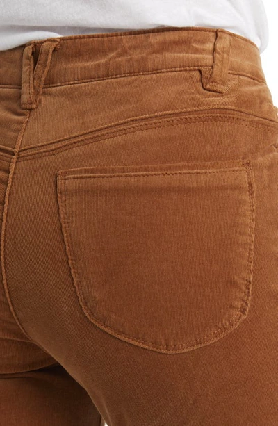 Shop Wit & Wisdom 'ab'solution Corduroy Straight Leg Pants In Roasted Pecan