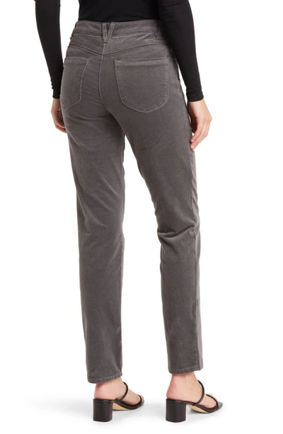 Shop Wit & Wisdom 'ab'solution Corduroy Straight Leg Pants In Steel Grey