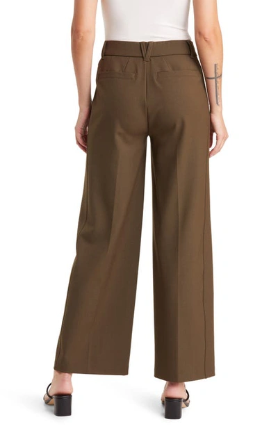 Wit & Wisdom 'ab'solution Skyrise Wide Leg Pants In Duffel Green